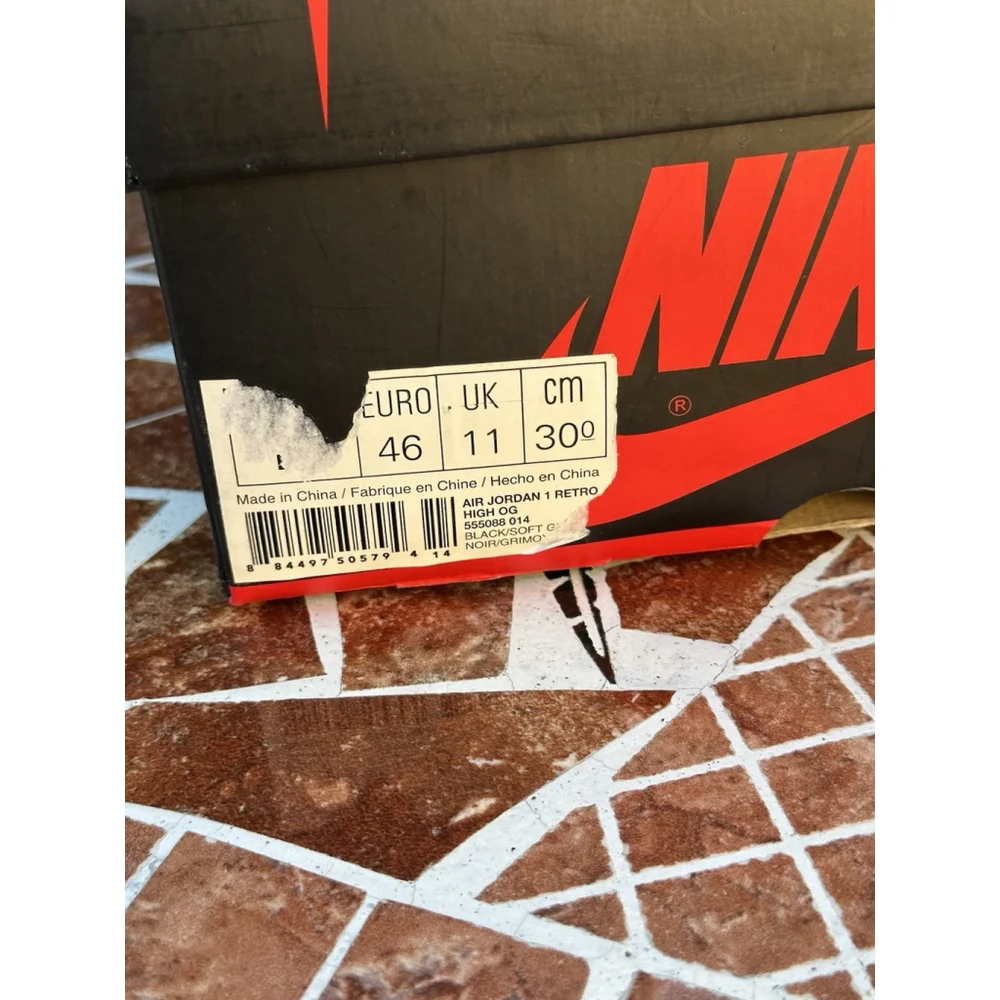 US seller-CA- Nike Air Jordan retro 1 size 12 555088-014 Og shadow 2013 - Picture 8 of 9